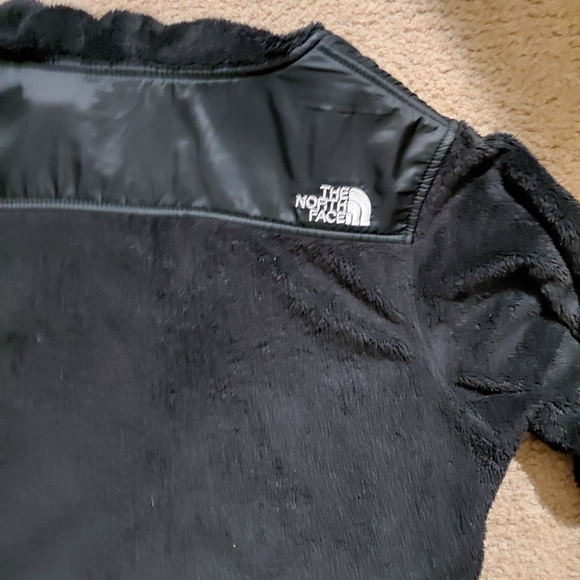 THE NORTH FACE Black Fleece Jacket with Hood Zip Up Size Medium Womans - Picture 5 of 5